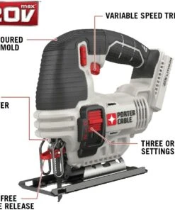 Porter-Cable 20V MAX Cordless Jig Saw, Tool Only (PCC650B) - Lightweight & Efficient Cutting
