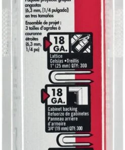 Porter-Cable NS18Pp 18-Gauge Narrow Crown Staple Project Pack - 900 Count, Multi-Size Staples for Versatile Use