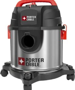 Porter-Cable PCX18301-4B 4-Gallon 4 HP Wet/Dry Vacuum – Stainless Steel, Lightweight, Portable Shop Vac with 3-in-1 Function & Attachments