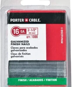 Porter-Cable PFN16250-1 2-1/2-Inch 16 Gauge Finish Nails - 1000-Pack | Best Reviews & Quality