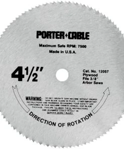 Porter-Cable 4-1/2-Inch Wood Cutting Circular Saw Blade - 120-Tooth, Premium Finish for Plywood (12057)