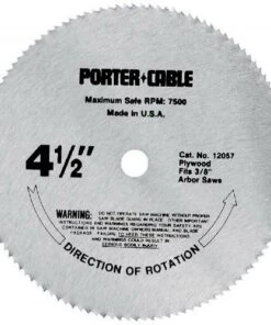 Porter-Cable 4-1/2-Inch Circular Saw Blade, 120-Tooth - Precision Cut for Plywood (12057)