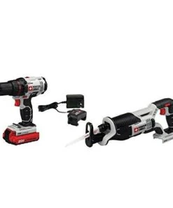 Porter-Cable 20V MAX Cordless Drill & Reciprocating Saw Combo Kit - 2-Tool Set (PCCK603L2) - Includes Drill & Saw, Batteries, Charger & Bag