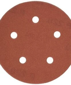 Porter-Cable 735502225 5-Inch 5-Hole Hook & Loop 220 Grit Sanding Discs (25-Pack) - Premium Quality for Smooth Finishes