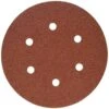 Porter-Cable 736600625 6-Inch 6-Hole Hook & Loop 60 Grit Sanding Discs, 25-Pack