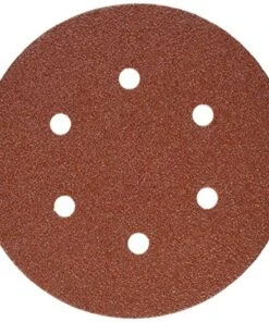 Porter-Cable 736600625 6-Inch 6-Hole Hook & Loop 60 Grit Sanding Discs, 25-Pack