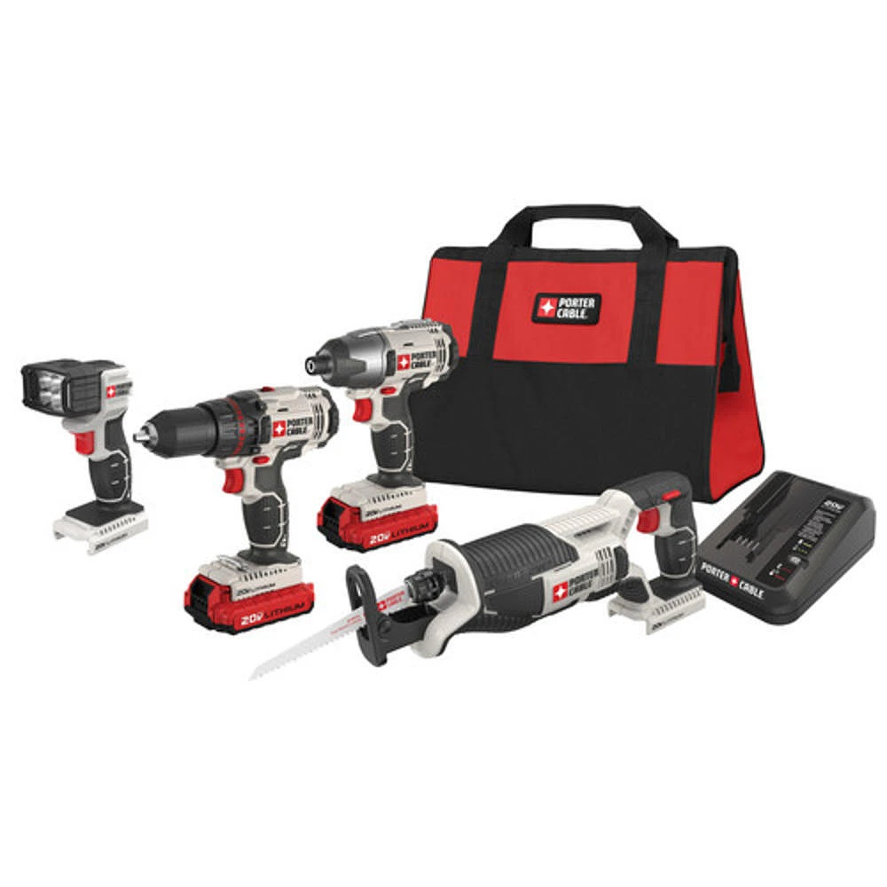 Flash Sale! Porter-Cable PCCK615L4 20V Max Cordless 4-Tool Combo Kit with Reciprocating Saw, Compact Drill, Circular Saw, and Work Light 1 Flash Sale! Porter-Cable PCCK615L4 20V Max Cordless 4-Tool Combo Kit with Reciprocating Saw, Compact Drill, Circular Saw, and Work Light