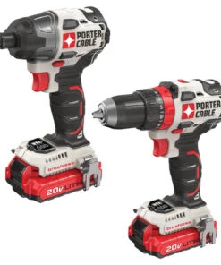 Porter-Cable PCCK619L2 20V Brushless Drill & Impact Driver Combo Kit – Lightweight & Cordless Power Tools